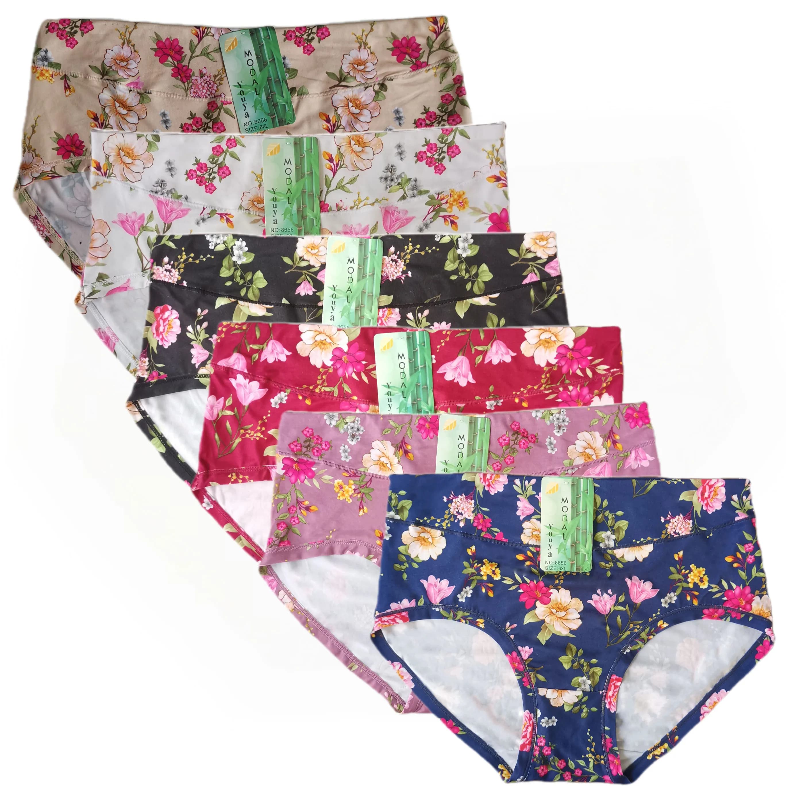 Culottes en Fiber de bambou, culottes de sous-vêtements de grande taille, culottes pour femmes avec