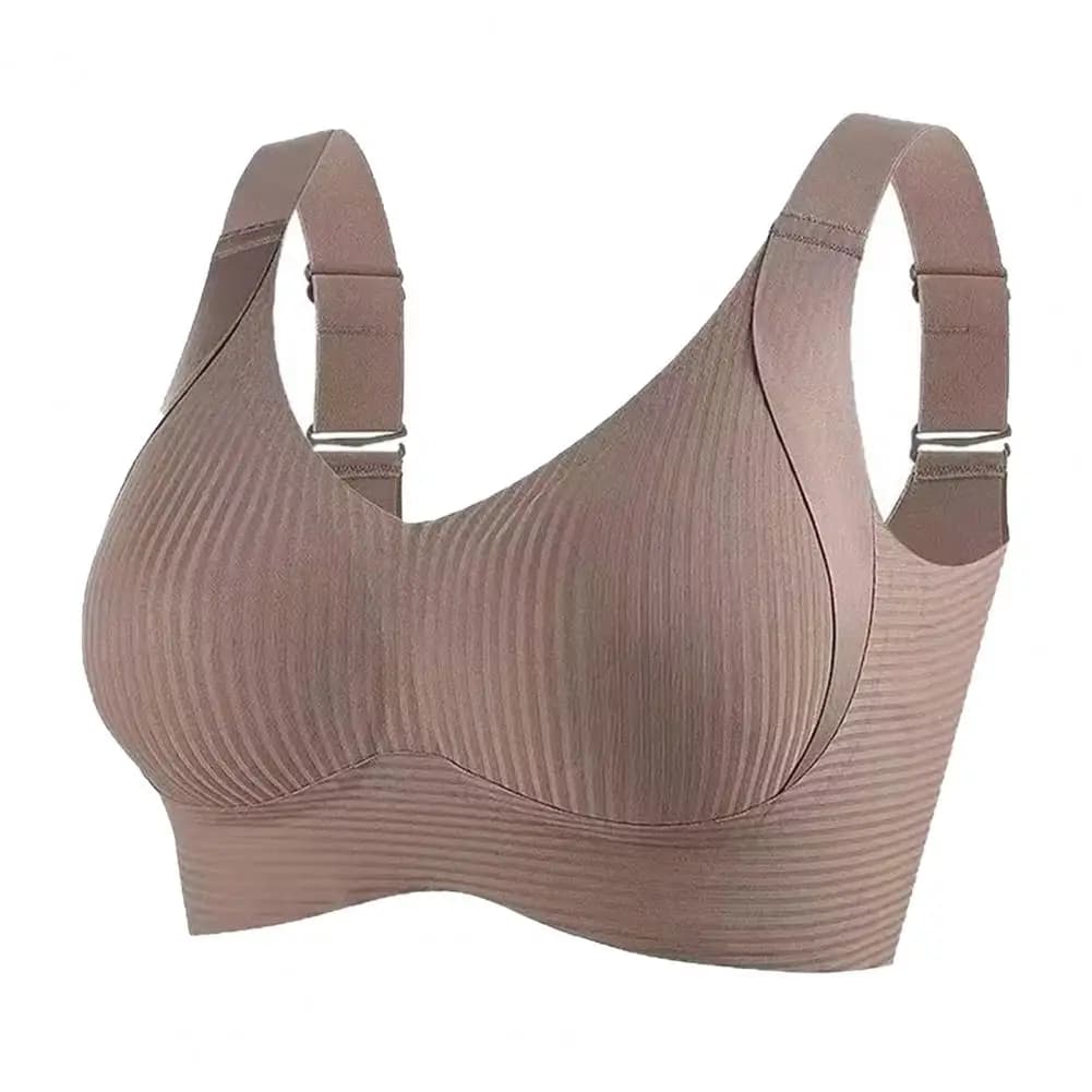 Soutien-gorge sport côtelé sans armatures push-up pour femme, coupe stable, couvrance intégrale, usa