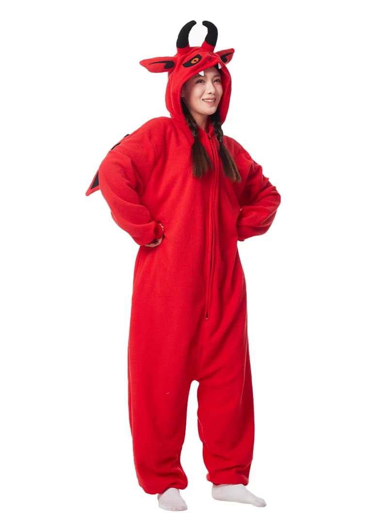 Favofans adulte Kigurumis pyjamas Halloween Onesie Reddemon pour femmes hommes dessin animé pyjama H
