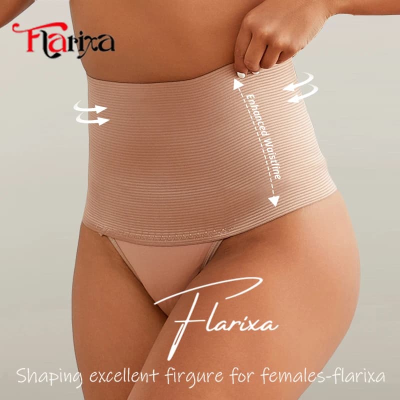 Flarixa ventre plat corps Shaper culottes femmes taille haute ventre plus mince Shapewear Compressio
