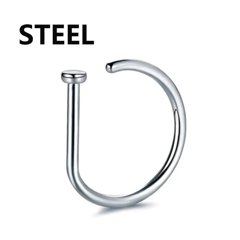 Faux Piercing pour femmes, anneau de nez, cerceau, Septum, Non Piercing, Clip de nez, Rock HipHoop,