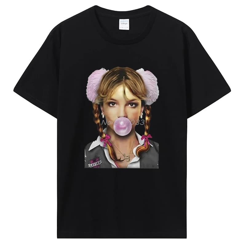 Chanteur Britney Spears Bubblegum graphique T-Shirt hommes femmes haute qualité Vintage T-Shirt coto