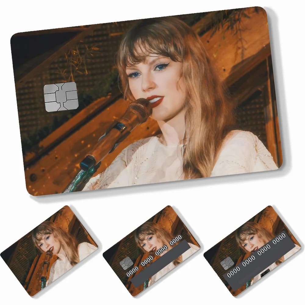 Autocollants Singer T-TaylorS 4 pièces autocollants de peau de carte de crédit en PVC Film de protec