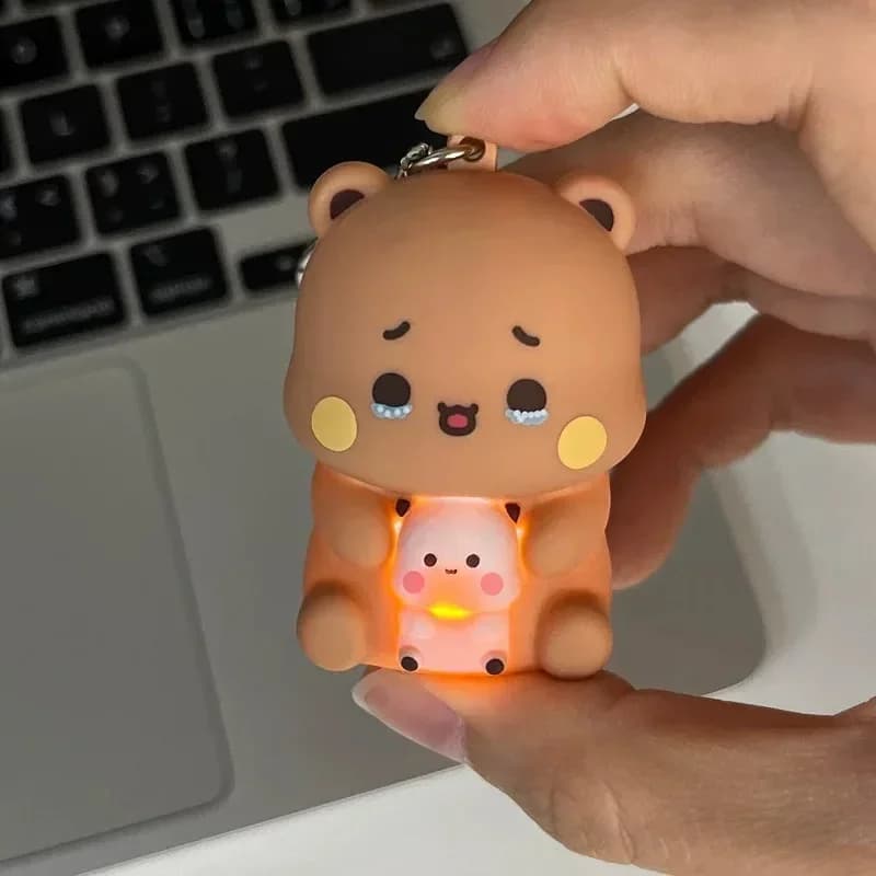 Bubu Dudu peut dire je t'aime jouets vocaux porte-clés avec 3 voix sac décoration Couple cadeaux ave