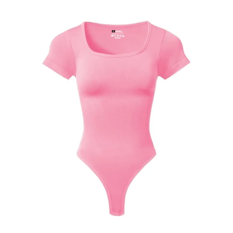 Combinaison de Yoga grande taille pour femmes, T-shirt sans couture à col carré, haute élasticité, e