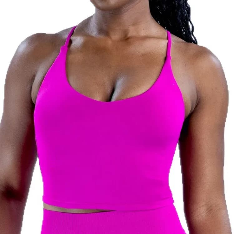 Nologo DRODrdfnamic Top de sport à bretelles Orchid Cross Back Straps, sans couture, avec soutien-go