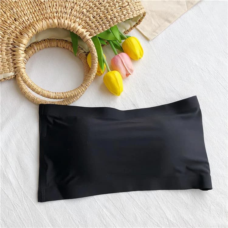 Soutien-gorge bandeau sans bretelles pour femme, une pièce, sans couture, avec coussinets amovibles,