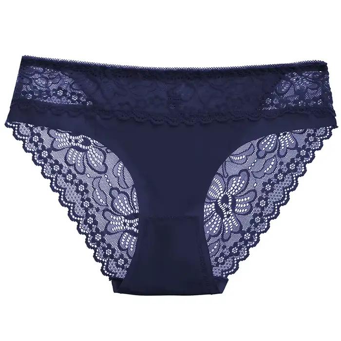 Krajka Dámské kalhotky Sexy Bezešvé Dámské spodní prádlo Dámské kalhotky Nízký pas Spodní prádlo Pevné kalhotky Dívky kalhotky Tangas Slip Ženy