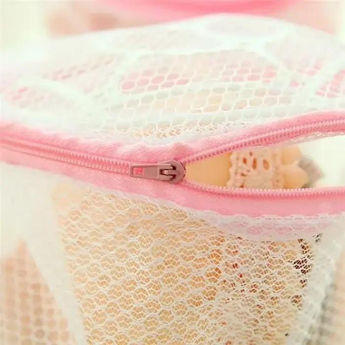 Lingerie lavage maille vêtements sous-vêtements organisateur sac de lavage utile maille filet soutien-gorge sac de lavage fermeture éclair sac à linge