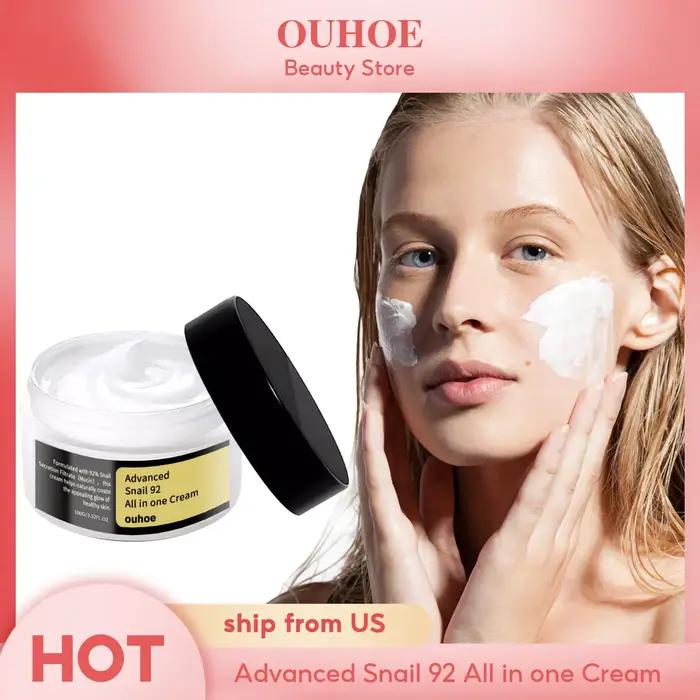 Crème pour le visage à la bave d'escargot E avancée, blanchissante, réparatrice, apaisante, peau sen