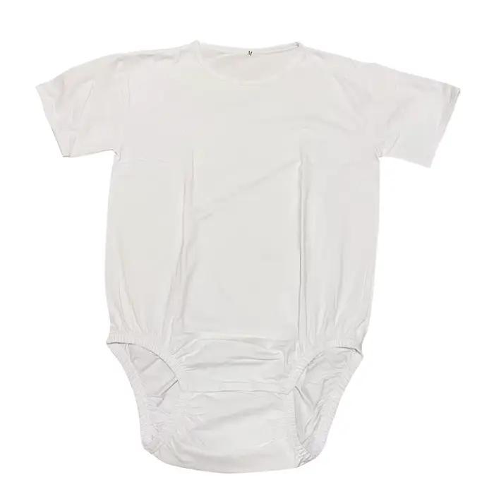 Body classique solide pour bébé adulte, pyjama Sissy à entrejambe à pression, couche-culotte ABDL