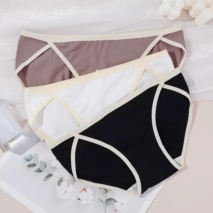Culotte en coton pour femmes, slip Sexy, taille basse, respirant, nouveau sous-vêtements, Design fendu, Lingerie douce
