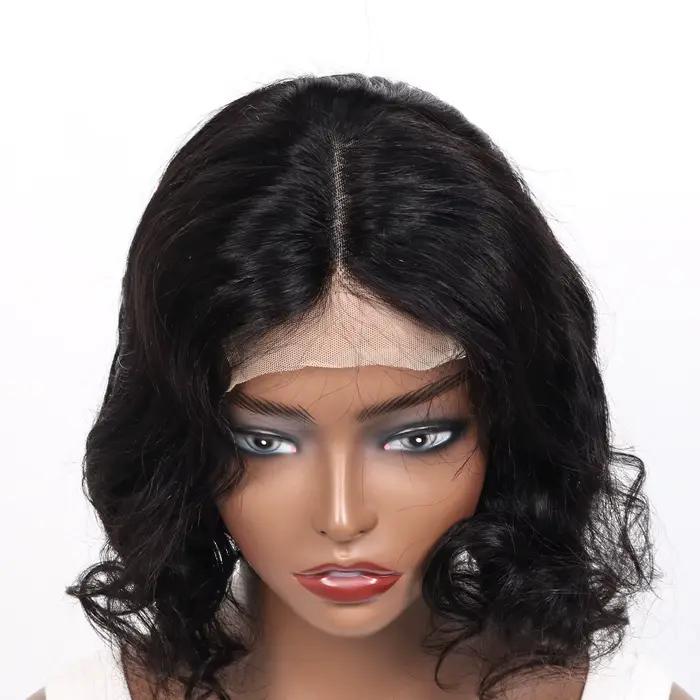 Perruque Lace Front Wig Body Wave Brésilienne Naturelle, Cheveux Humains, 4x4, 13x4, Pre-Plucked, po