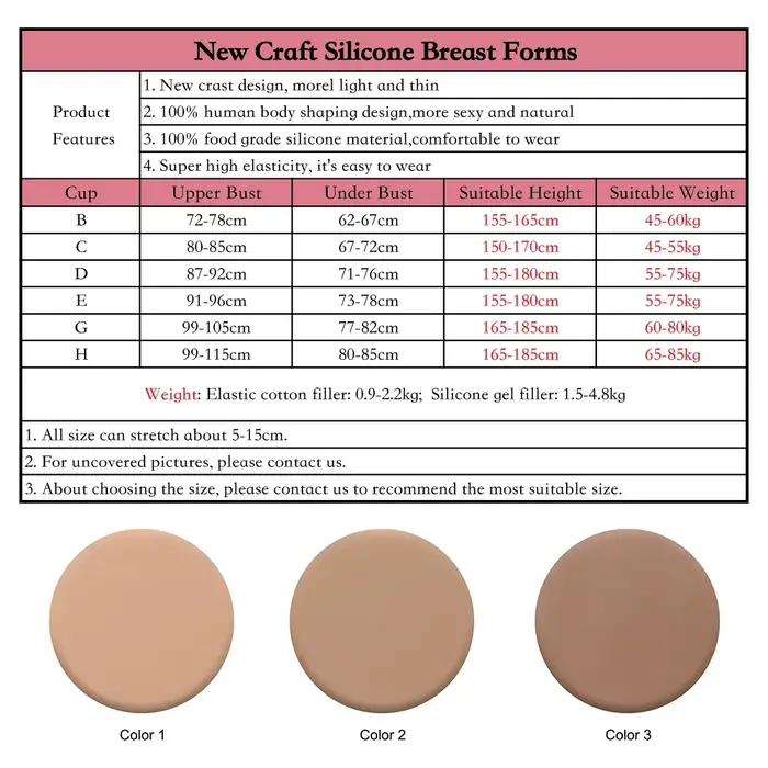 Faux Seins Artificiels en Silicone, Formes Réalistes, pour Crossdresser, Shemale Drag Queen, Transge