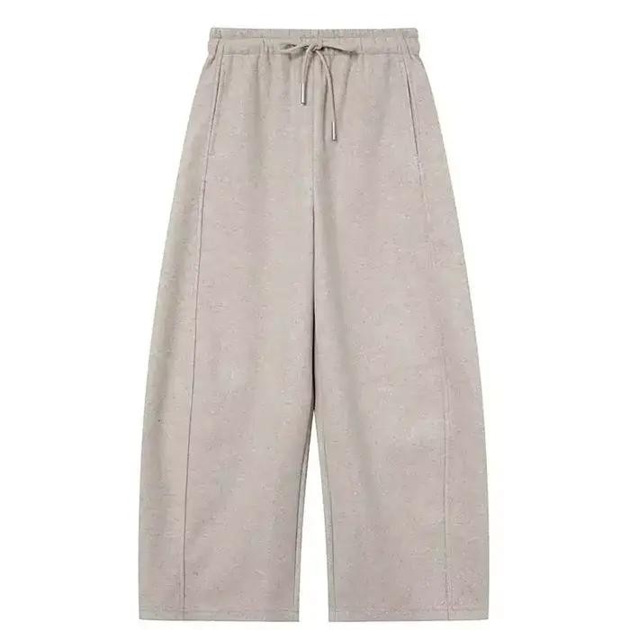 Culottes larges pour femmes avec taille élastique et cordon de serrage