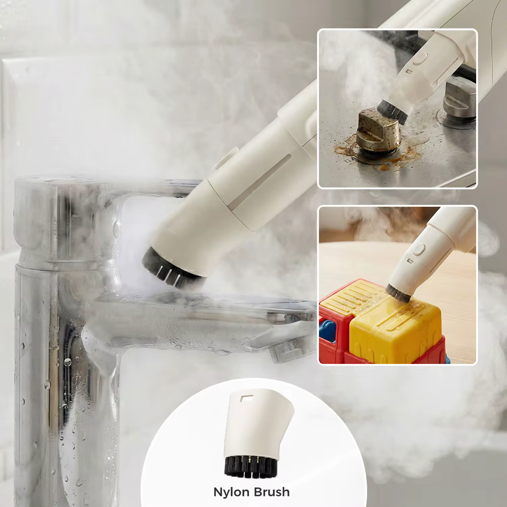 Nettoyeur vapeur 1200W portable/sur pied avec 3 barres 135 ° Nettoyeur de sols, fenêtres et cuisine 
