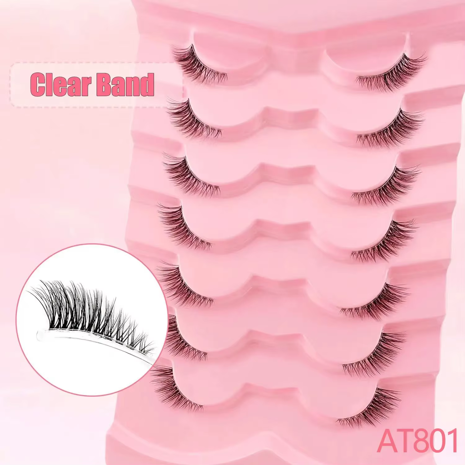 7 paires de cils de renard de longueur mixte 3-5-9mm, boucles D, faux cils fins en vison, moelleux, 