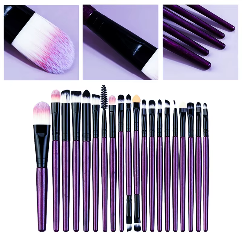 Ensemble de pinceaux de maquillage pour les yeux et les joues, eye-liner, pinceau mélangeur, fond de