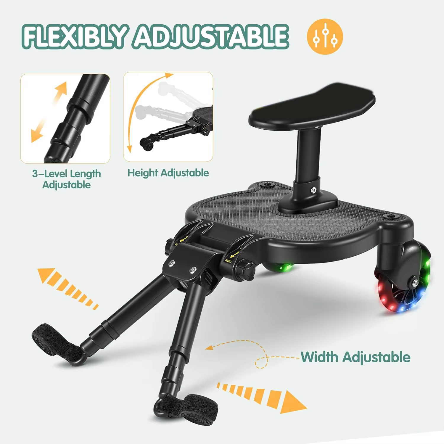 Adaptateur de pédale pour poussette enfant, accessoire de poussette, remorque auxiliaire pour deuxiè