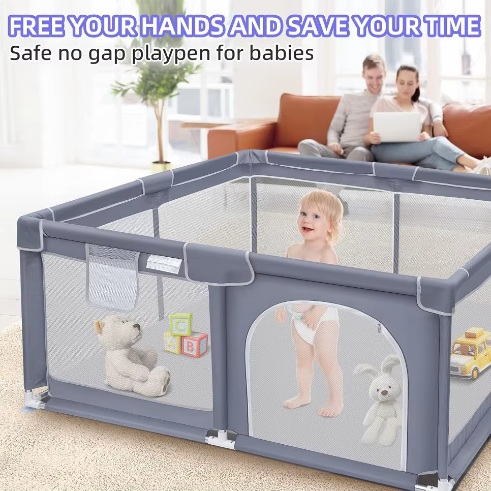 Parc pour bébé, parc de jeu extra large pour une utilisation en intérieur et en extérieur, 360 °   A
