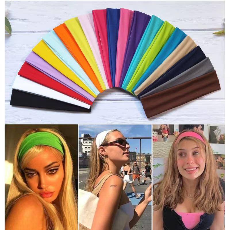 Bandeaux de couleur unie à haute élasticité, 7 pièces, bandeau d'exercice de Yoga, accessoires pour 