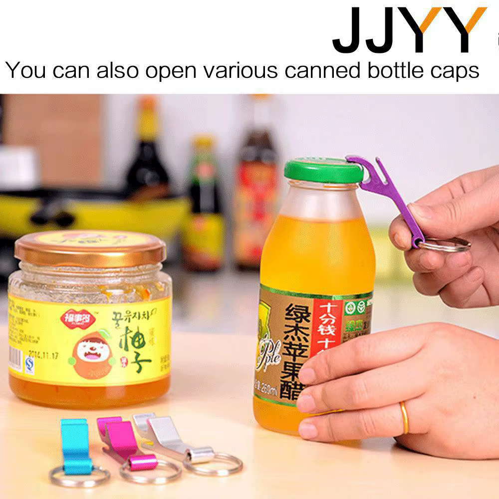 JJYY 5 pièces ouvre-bouteille de bière multifonctionnel Portable en alliage d'aluminium Mini clé pen