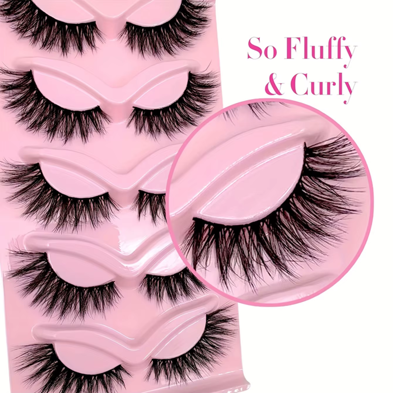 5 paires de cils œil de chat 3D faux cils naturels moelleux doux croix bande claire cils Manga cils 