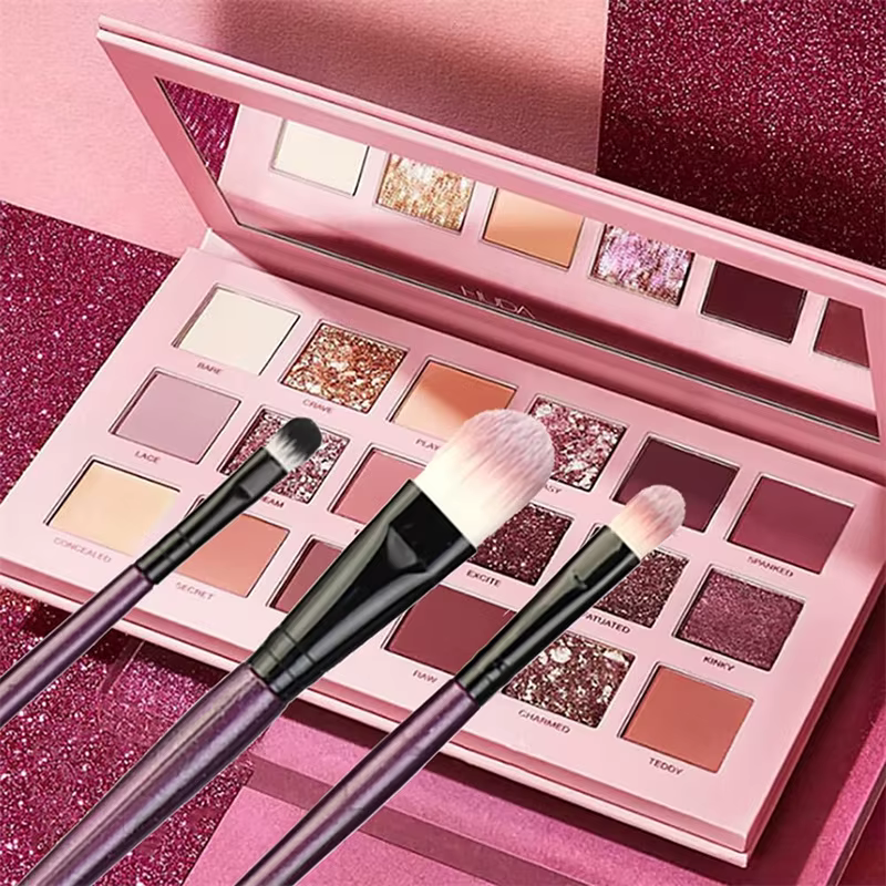 Ensemble de pinceaux de maquillage pour les yeux et les joues, eye-liner, pinceau mélangeur, fond de