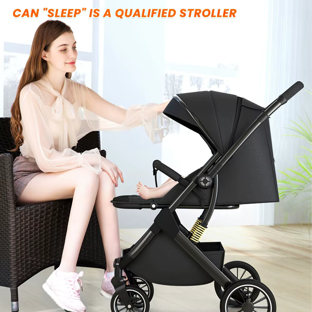 Poussette de luxe OWJHE pour bébé, ultra-légère et portable, avec amortisseurs, idéale pour les nouv