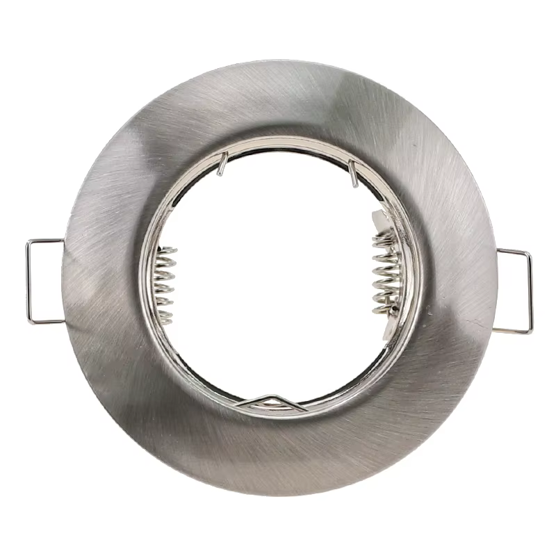 Cadre de projecteur LED encastré, 10 pièces, Nickel satiné, blanc, noir, combinaison de montage chro