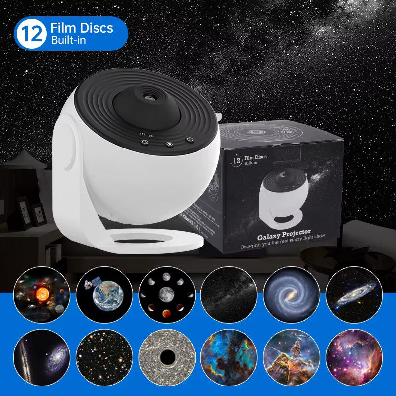 Projecteur de galaxie veilleuse Projecteur de ciel étoilé 360 ° Lampe planétarium rotative pour ch
