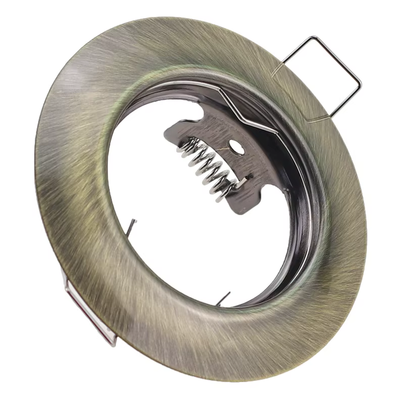 Cadre de projecteur LED encastré, 10 pièces, Nickel satiné, blanc, noir, combinaison de montage chro