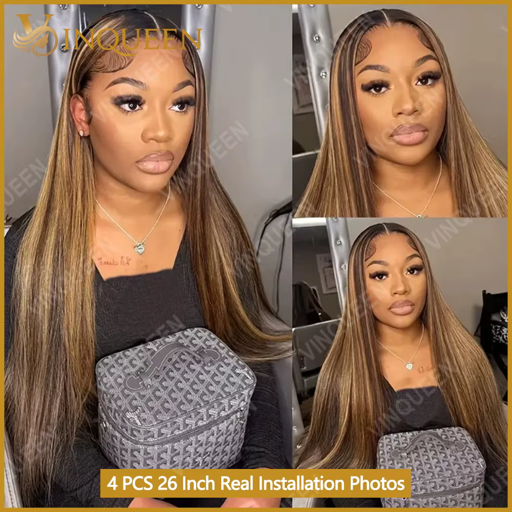 Highlight Tissage Cheveux Humains P4/27 Meche Tissage Humain Hair 12A Tissage Brésilien Raw Haïr Bun