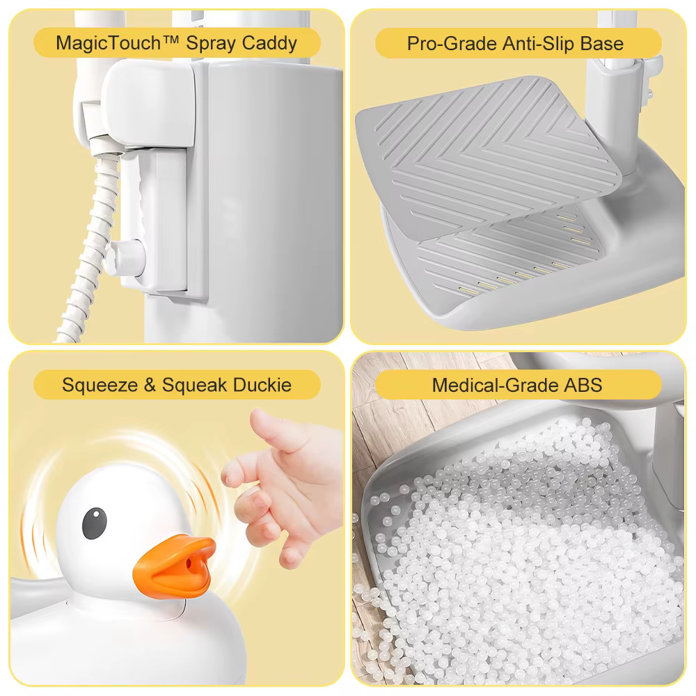 Support de bain réglable pour bébé, antidérapant, pliable, peu encombrant, portable, pour enfants de