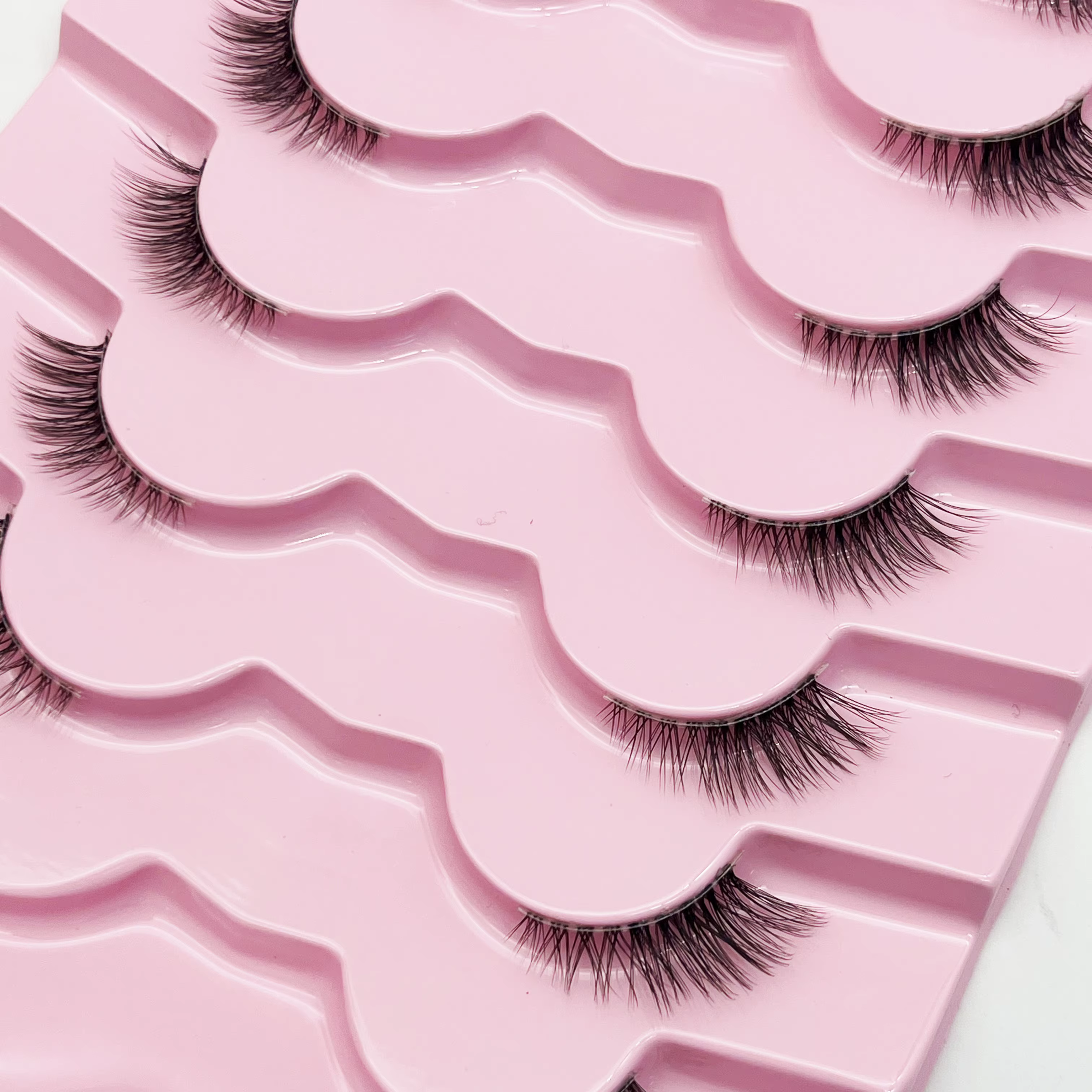 7 paires de cils de renard de longueur mixte 3-5-9mm, boucles D, faux cils fins en vison, moelleux, 
