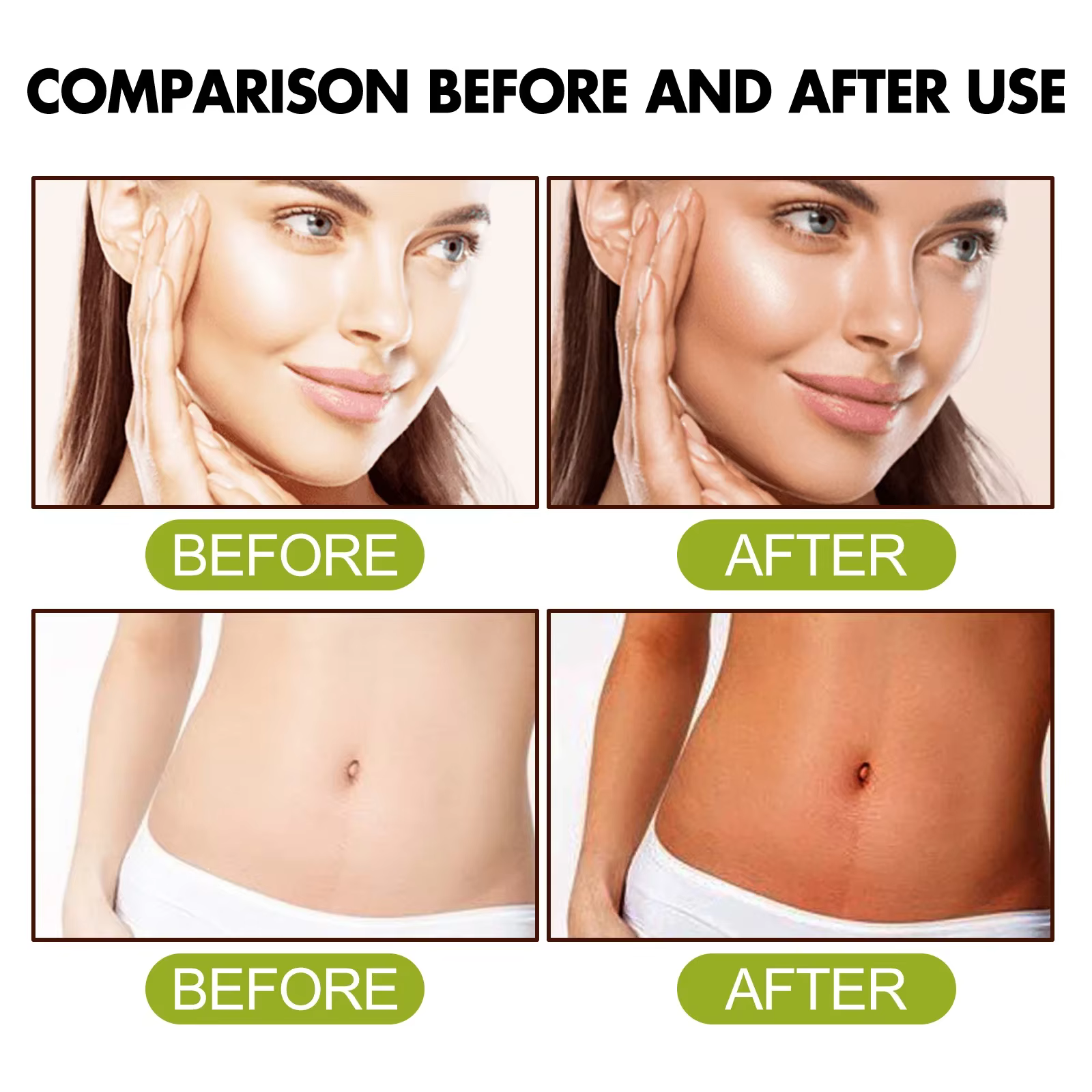 EELBathroom E-Crème de bronzage pour le corps, autobronzant, même le teint de la peau, gratitude pou