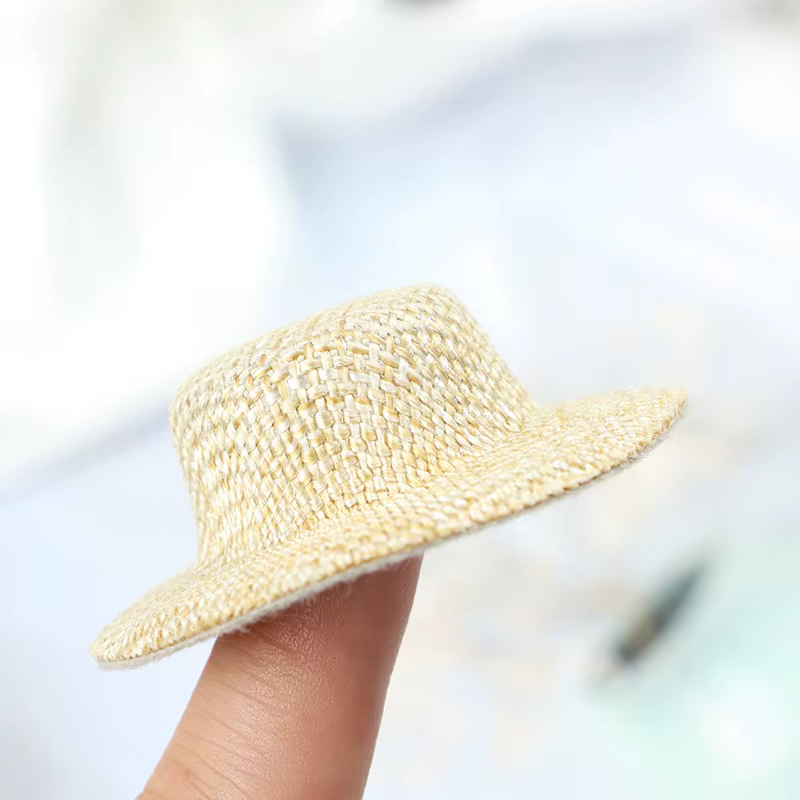 Chapeau de paille l'inventaire de maison de course, mini chapeau de beurre, ornement de maison de be