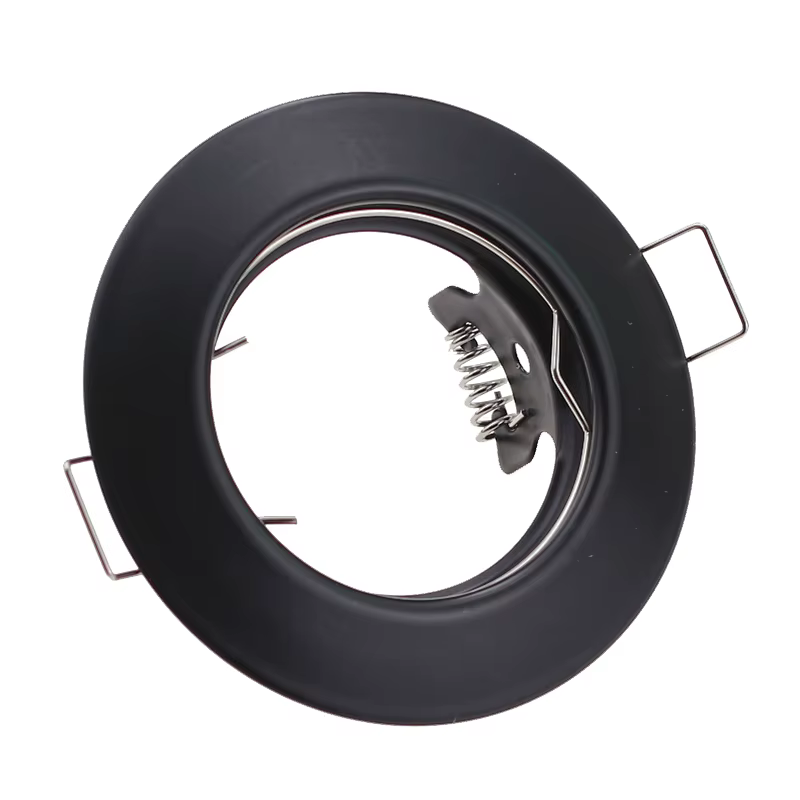 Cadre de projecteur LED encastré, 10 pièces, Nickel satiné, blanc, noir, combinaison de montage chro