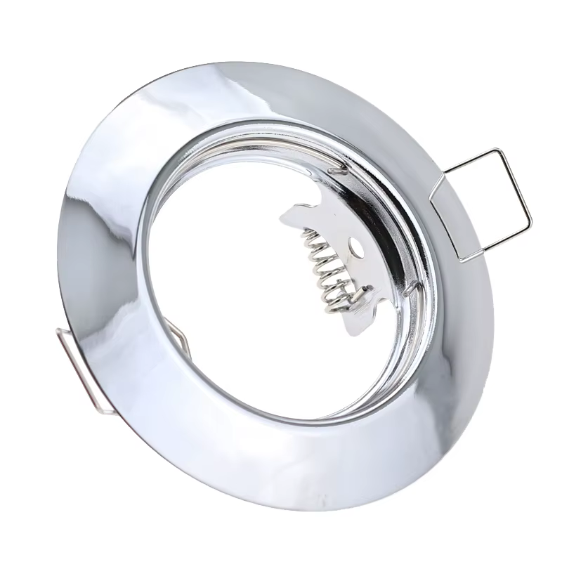 Cadre de projecteur LED encastré, 10 pièces, Nickel satiné, blanc, noir, combinaison de montage chro