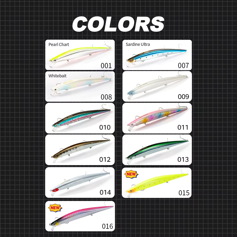 Hunthouse Tide vairon Flyer leurre de pêche 175mm 31g longue coulée coulant appât dur Pesca Jerkbait