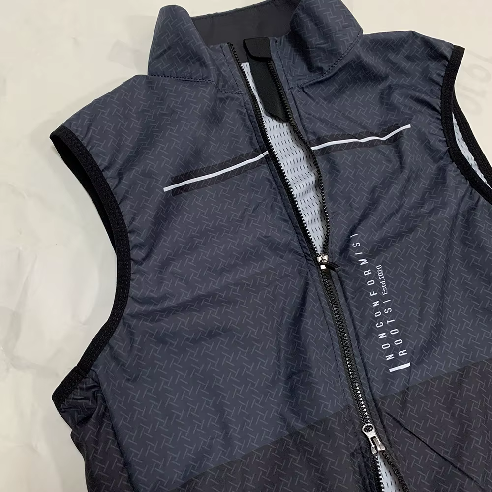 Gilet coupe-vent sans manches pour hommes, livraison en 48 heures, noir, de haute qualité, léger, re