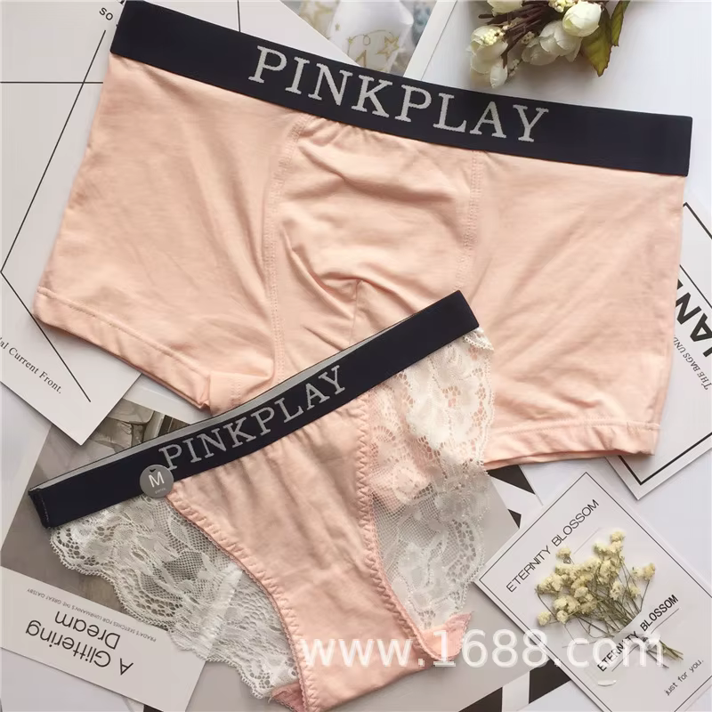 Culotte en dentelle taille basse pour hommes et femmes, sous-vêtements sexy, slip document pur, boxe
