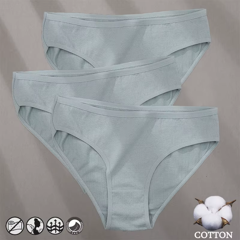 Culotte en coton motif Jacquard pour femmes, sous-vêtements Sexy, Lingerie féminine, couleur unie, c