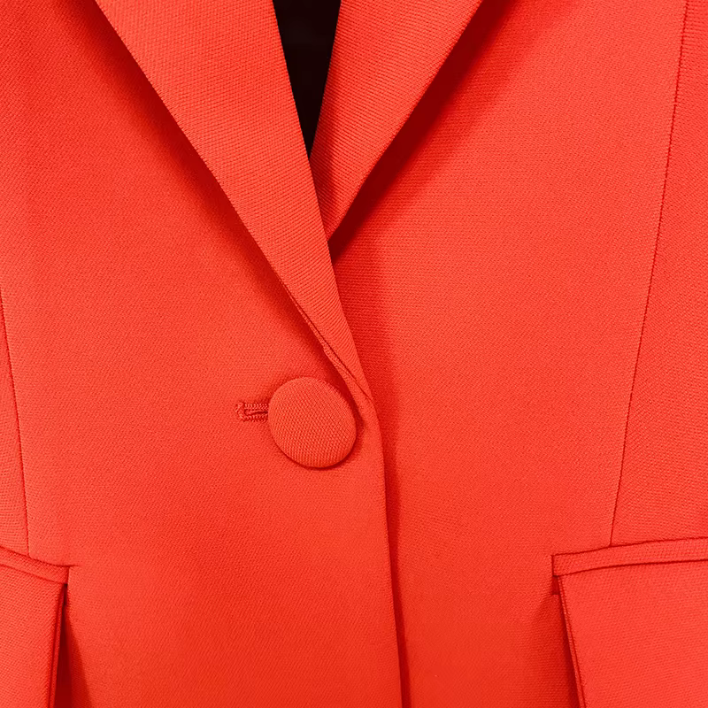 Ensemble de costume Blazer de styliste pour femmes, haute qualité, nouvelle mode, bouton unique, rou