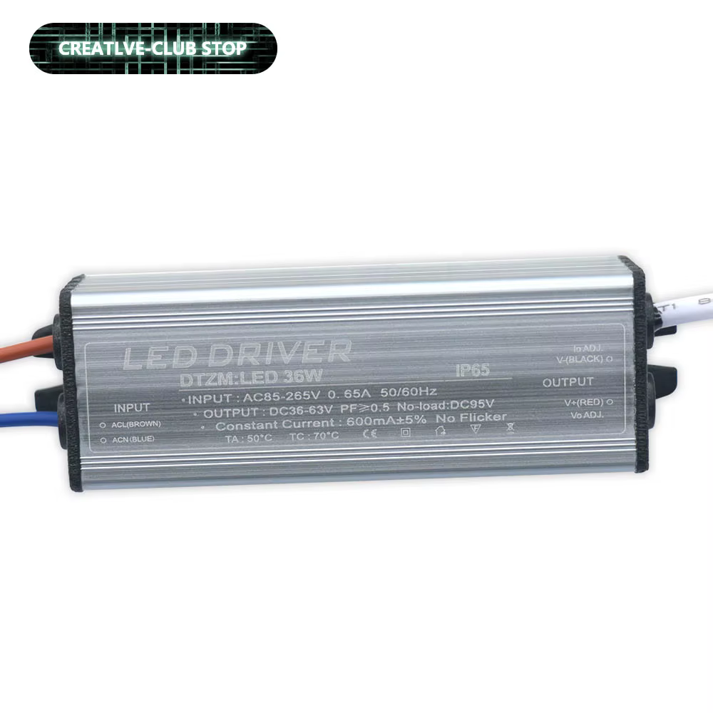 AC85-265V LED pilote accessoires 600mA 36W pour LED alimentation transformateurs d'éclairage pour ex