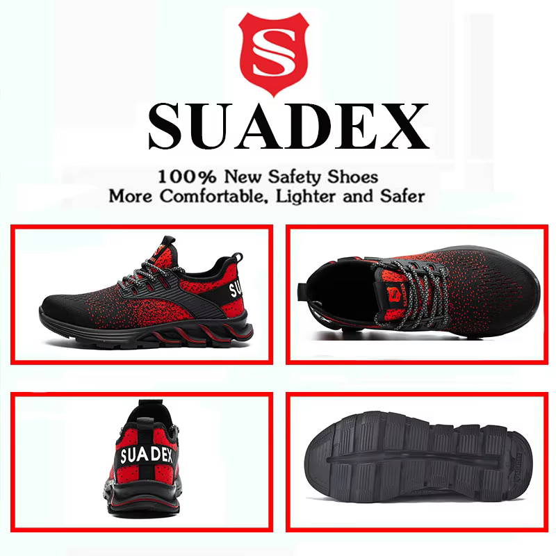 SUADEX Chaussures de Sécurité Hommes Femme, Chaussures de Travail Homme, Unisexe Legere Embout Acier