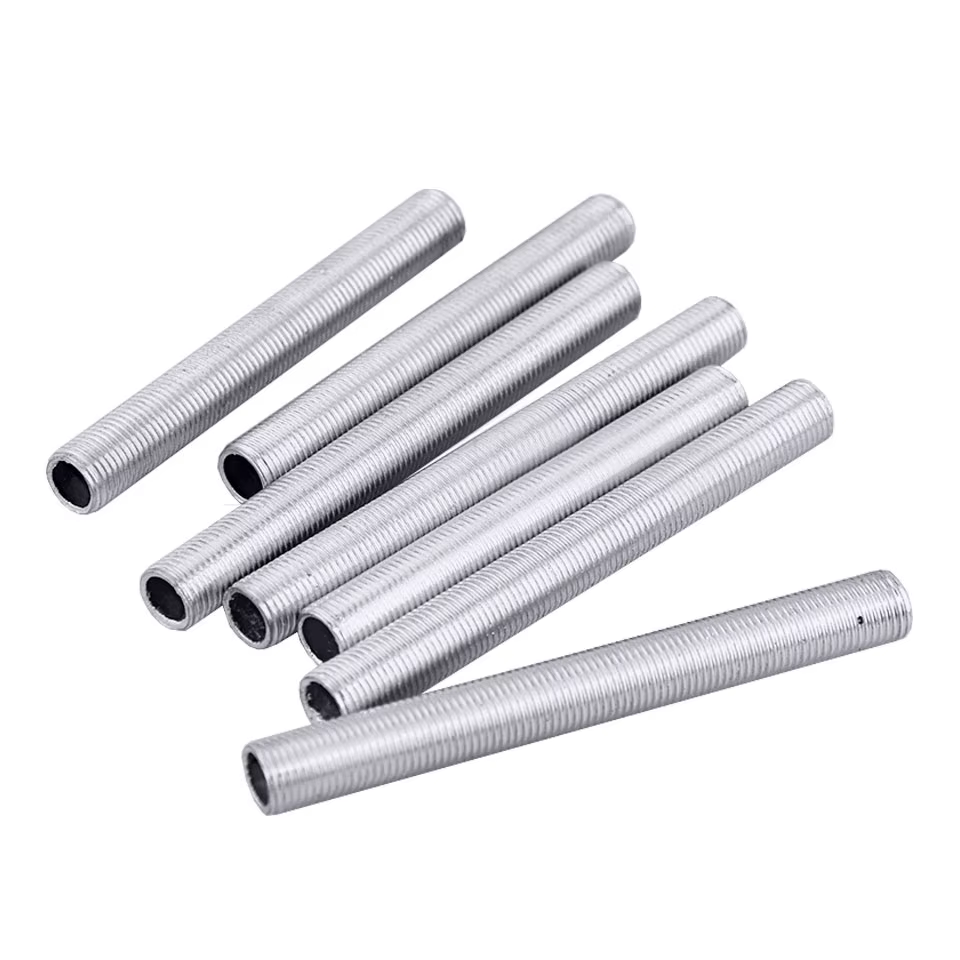 2 pièces M6 M8 M10 M12 M14 M6 dents complètes Tube creux 1.0mm dents fines tige connexion Tube lampe