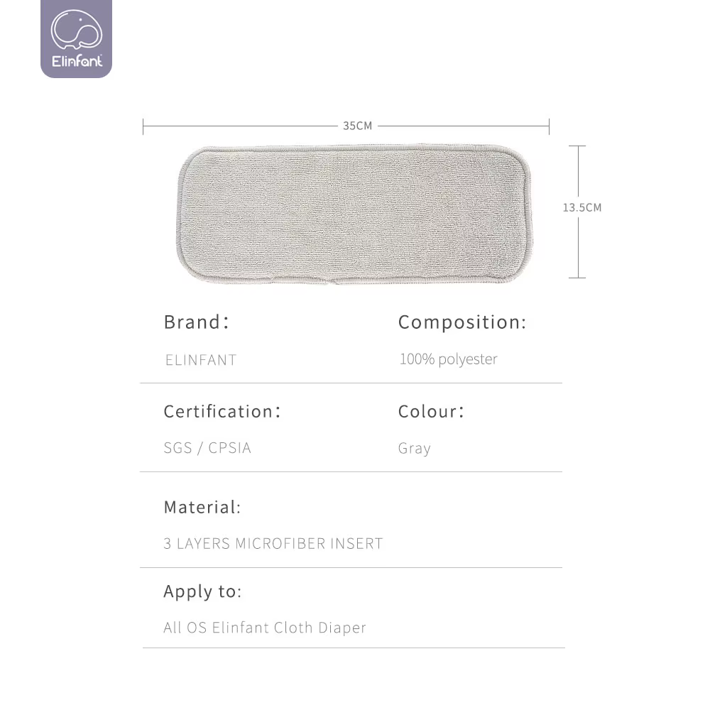 Elinfant ensemble de couches en tissu bébé 8 pièces/ensemble couches de poche taille unique ou avec 