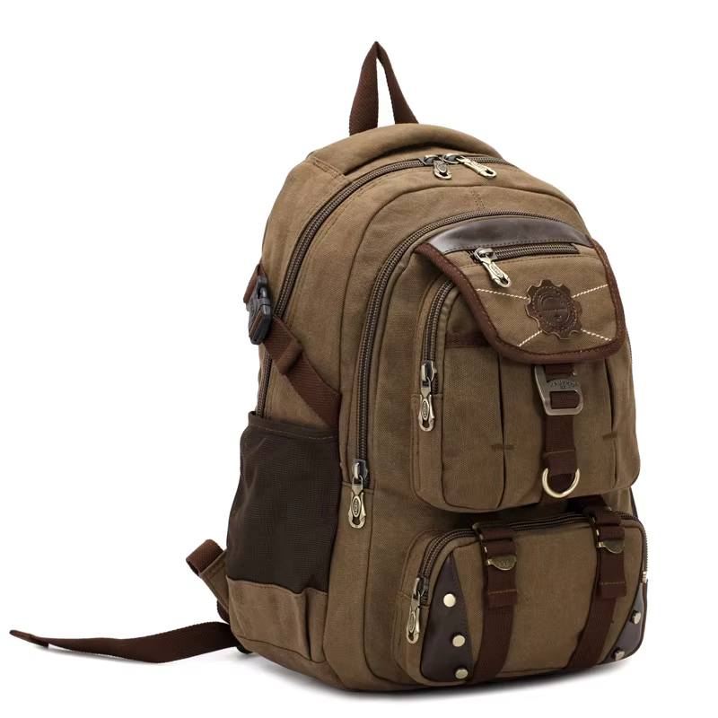 Sac à dos vintage en toile pour hommes, sac d'école, sacs de voyage pour hommes, sac à dos de voyage
