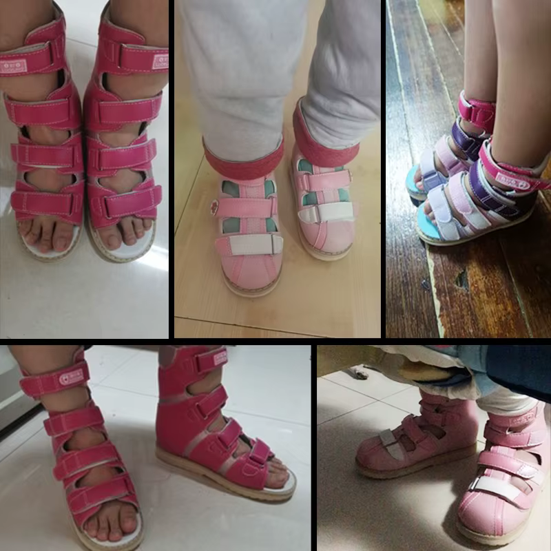 Sandales d'été pour bébés filles, chaussures orthopédiques 4 roues motrices pour enfants, chaussures